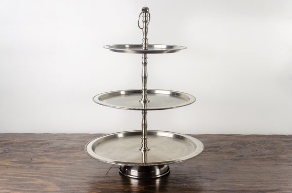 Pastry stand, beaded stainless