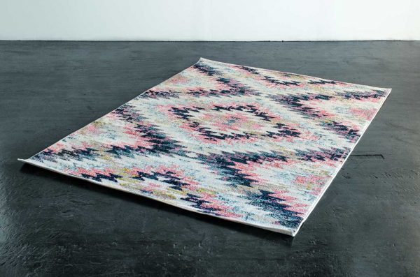 Rug, 5’3″ x 7’3″ Nicole Dark Blue/Pink