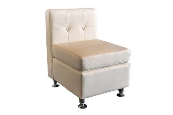 Armless-Chair,-Moder-White-(Tufted-Back)